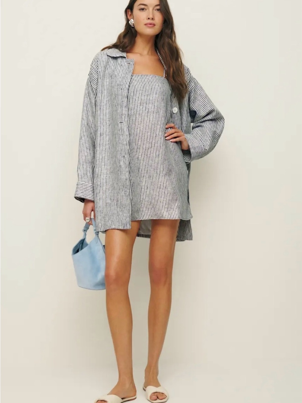 Reformation Irene Linen Jacket Vineyard - Size L